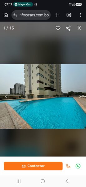 Departamento Amoblado y Equipado en Alquiler – Calle 23 de Calacoto | Piso Alto